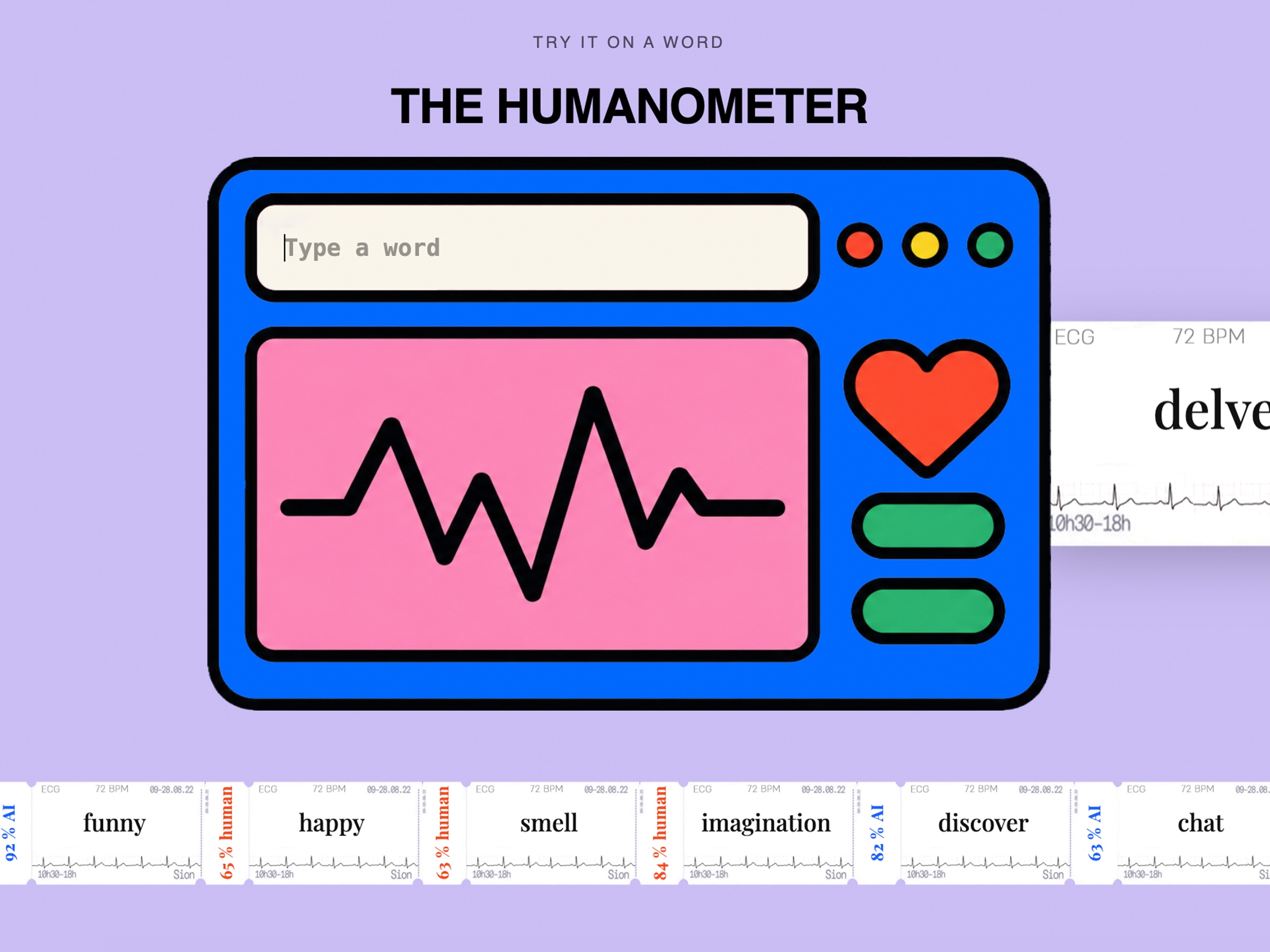 The Humanometer: a reader types a word and the tool scores how human or machine its use is